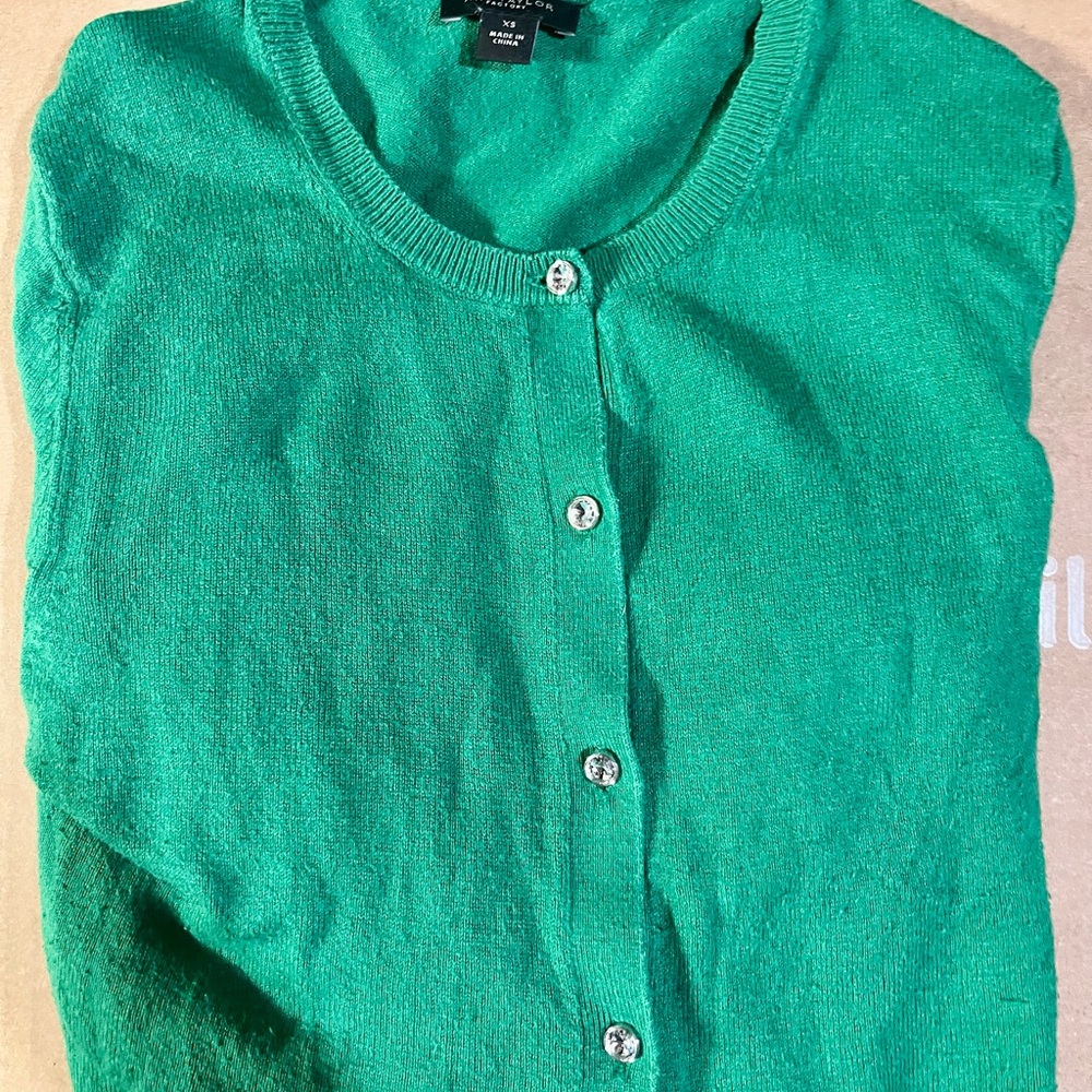 Kelly green cardigan